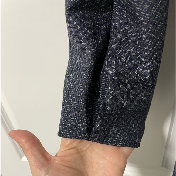 MANGO -3/4 length sleeve midi dress in a nice dark gingham pattern - Picture 2 of 3